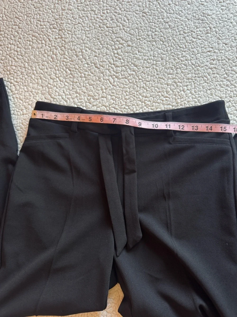 SOHO Black Tie Waist Slim Straight Work Pants Size M